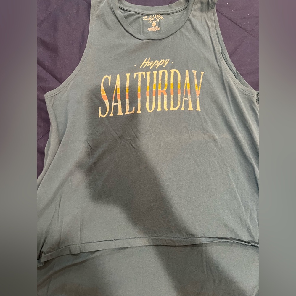 Salt Life Blue and Yellow Graphic Tee